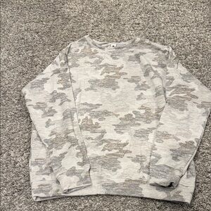 Athleta Gray Camo Sweatshirt